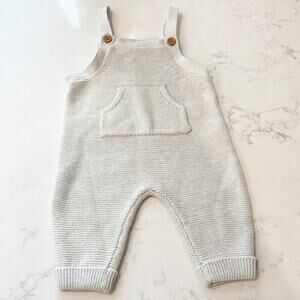 Little Planet Carter’s organic sweater knit jumper jumpsuit grey unisex sz 3M